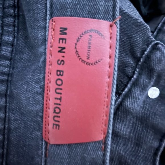 Grey Y2k Cross Design Jeans - Picture 4 of 4